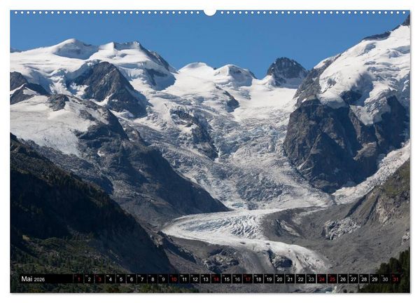 Produktbild: Fantastische Schweizer Bergwelt - Gipfel und Gletscher (Wandkalender 2026 DIN A2 quer), CALVENDO Monatskalender