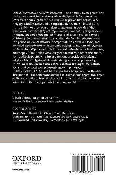 Produktbild: Oxford Studies in Early Modern Philosophy