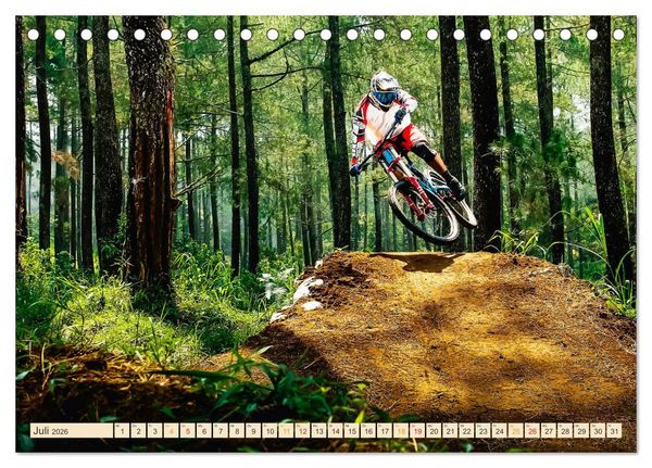 Produktbild: Mountainbike extrem (Tischkalender 2026 DIN A5 quer), CALVENDO Monatskalender