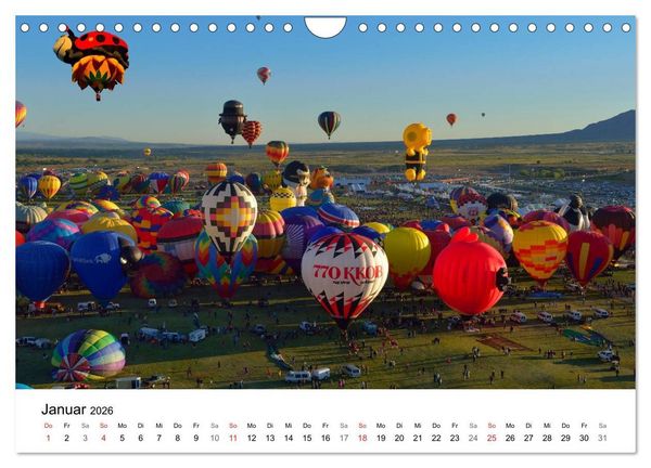 Produktbild: Balloon Fiesta New Mexico (Wandkalender 2026 DIN A4 quer), CALVENDO Monatskalender