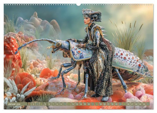 Produktbild: Insektenplanet - Surrealer Science-Fiction (Wandkalender 2026 DIN A2 quer), CALVENDO Monatskalender