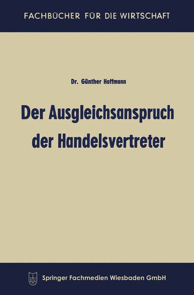 Produktbild: Der Ausgleichsanspruch der Handelsvertreter