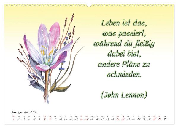 Produktbild: 12 unterhaltsame Zitate f&uuml;r ein sch&ouml;nes Jahr (Wandkalender 2026 DIN A2 quer), CALVENDO Monatskalender