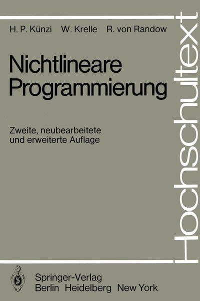 Produktbild: Nichtlineare Programmierung