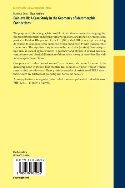 Produktbild: Painlev&eacute; III: A Case Study in the Geometry of Meromorphic Connections