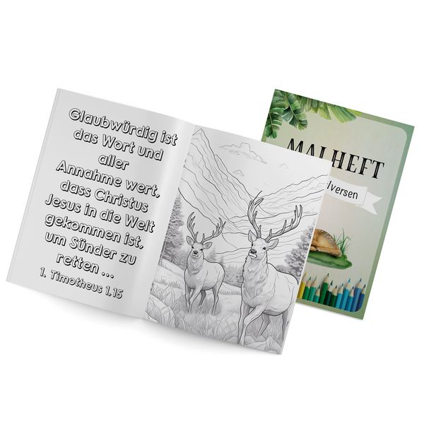 Produktbild: Malheft mit Bibelversen