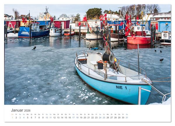 Produktbild: Fischereih&auml;fen an der Ostseek&uuml;ste (Wandkalender 2026 DIN A4 quer), CALVENDO Monatskalender