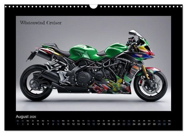 Produktbild: Verr&uuml;ckte 2-Rad Fantasien einer KI (Wandkalender 2026 DIN A3 quer), CALVENDO Monatskalender