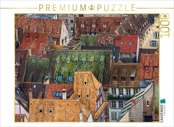 Produktbild: CALVENDO Puzzle &Uuml;ber den D&auml;chern von Stra&szlig;burg | 1000 Teile Lege-Gr&ouml;&szlig;e 64x48cm Foto-Puzzle f&uuml;r gl&uuml;ckliche Stunden