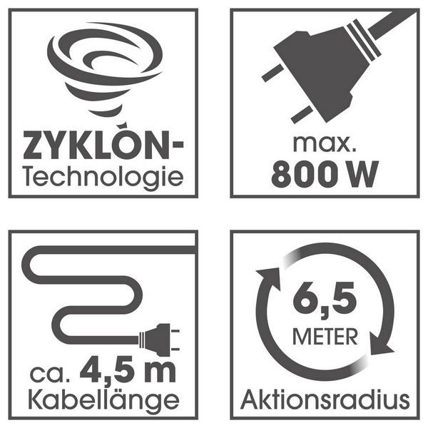Produktbild: CleanMaxx 19133 Zyklon-Staubsauger 800W