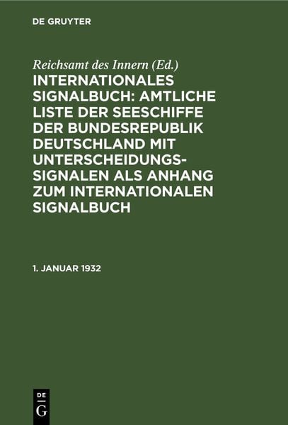 Produktbild: 1. Januar 1932