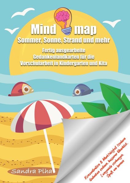 Produktbild: KitaFix-Mindmap Sommer, Sonne, Strand und mehr (Fertig ausgearbeitete Gedankenlandkarten f&uuml;r die Vorschularbeit in Kindergarten und Kita)