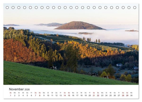 Produktbild: Sauerland - hier muss man mal gewesen sein (Tischkalender 2026 DIN A5 quer), CALVENDO Monatskalender