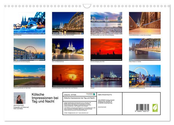 Produktbild: K&ouml;lsche Impressionen bei Tag und Nacht (Wandkalender 2026 DIN A3 quer), CALVENDO Monatskalender