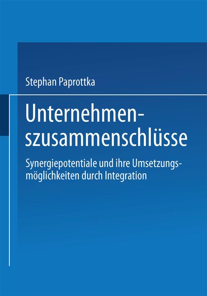 Produktbild: Unternehmenszusammenschl&uuml;sse