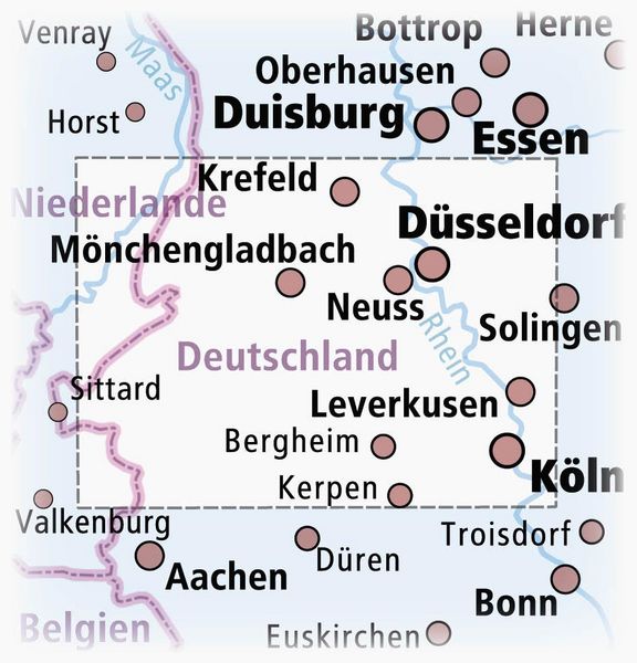 Produktbild: Niederrhein, D&uuml;sseldorf - Krefeld - Venlo - K&ouml;ln