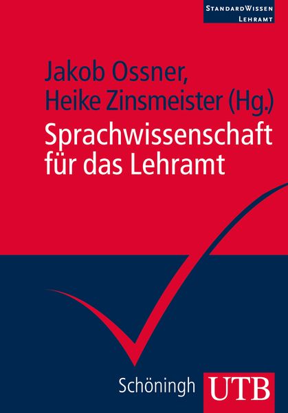 Sprachwissenschaft für das Lehramt, Taschenbuch von , Utb GmbH, 9783825240837