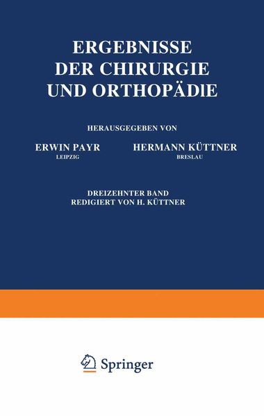 Produktbild: Ergebnisse der Chirurgie und Orthop&auml;die