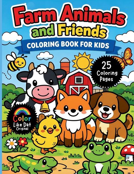 Produktbild: Farm Animals and Friends Coloring Book for Kids
