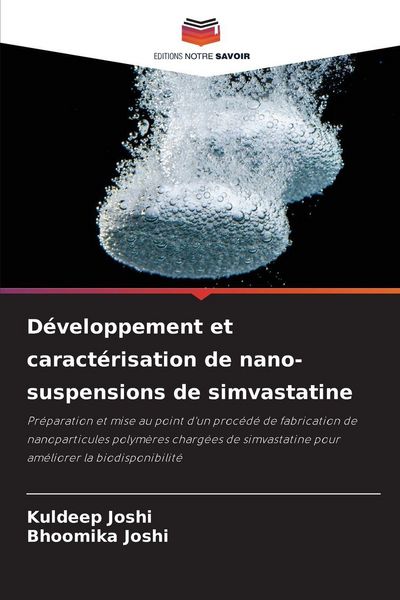 Produktbild: D&eacute;veloppement et caract&eacute;risation de nano-suspensions de simvastatine