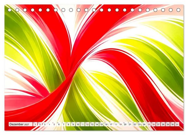 Produktbild: Dynamische Farbwelten (Tischkalender 2027 DIN A5 quer), CALVENDO Monatskalender
