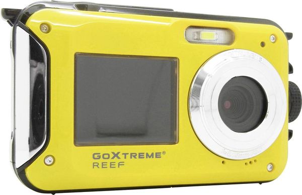 Produktbild: GoXtreme Reef Yellow Digitalkamera 24 Megapixel  Gelb  Full HD Video, Wasserdicht bis 3 m, Unterwasserkamera, Sto&szlig;fest, mit eingebautem Blitz