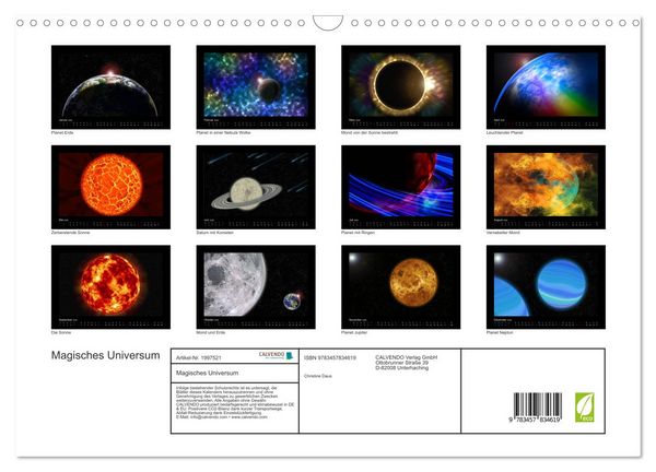 Produktbild: Magisches Universum (Wandkalender 2026 DIN A3 quer), CALVENDO Monatskalender