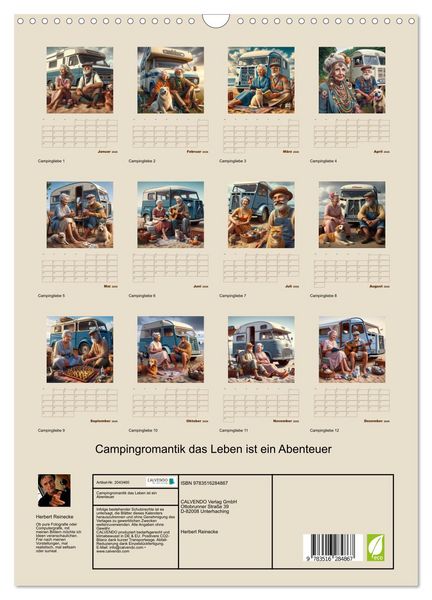 Produktbild: Campingromantik das Leben ist ein Abenteuer (Wandkalender 2026 DIN A3 hoch), CALVENDO Monatskalender