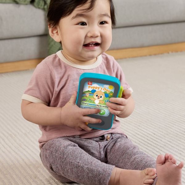 Produktbild: Fisher-Price Lernspa&szlig; H&uuml;ndchen Geschichtenerz&auml;hler Baby elektronisches Lernspielzeug mit Musik und Lichtern, mehrsprachige Version