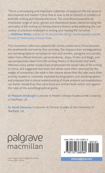 Produktbild: Writing Lives in China, 1600-2010