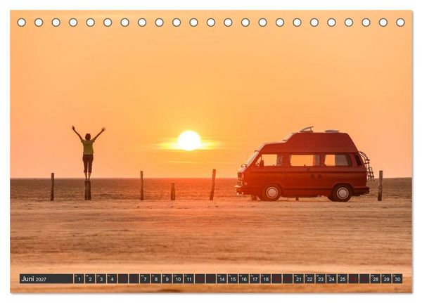 Produktbild: Vanlife - Gl&uuml;cklich auf vier R&auml;dern (Tischkalender 2027 DIN A5 quer), CALVENDO Monatskalender