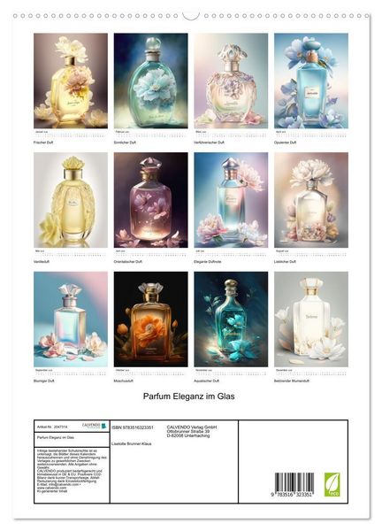 Produktbild: Parfum Eleganz im Glas (hochwertiger Premium Wandkalender 2026 DIN A2 hoch), Kunstdruck in Hochglanz