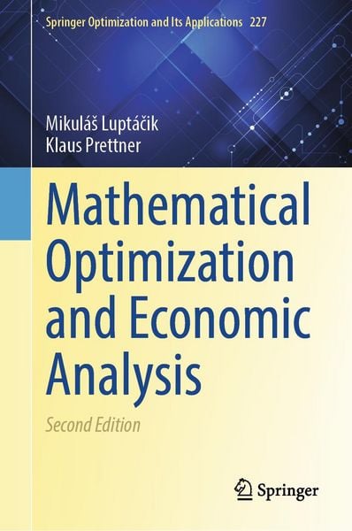 Produktbild: Mathematical Optimization and Economic Analysis