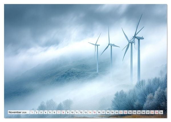 Produktbild: Windtr&auml;ume (Tischkalender 2026 DIN A5 quer), CALVENDO Monatskalender