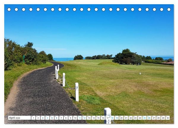 Produktbild: Mediterrane Golfpl&auml;tze - Spanien, Portugal, Mallorca (Tischkalender 2026 DIN A5 quer), CALVENDO Monatskalender