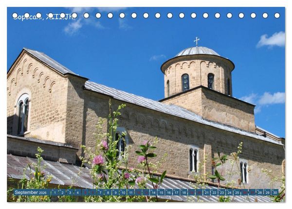Produktbild: Serbien - Das Land der Kl&ouml;ster (Tischkalender 2026 DIN A5 quer), CALVENDO Monatskalender