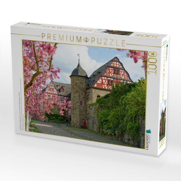 Produktbild: CALVENDO Puzzle Spektakul&auml;re Bl&uuml;tenpracht an der historischen Burganlage in Idstein | 1000 Teile Lege-Gr&ouml;&szlig;e 64x48cm Foto-Puzzle f&uuml;r gl&uuml;ckliche Stunden