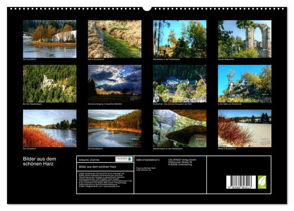 Produktbild: Bilder aus dem sch&ouml;nen Harz (hochwertiger Premium Wandkalender 2027 DIN A2 quer), Kunstdruck in Hochglanz