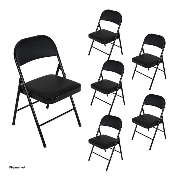 Produktbild: HTI-Living Klappst&uuml;hle 6er Set Wedigo Schwarz Klappst&uuml;hle 6er Set Wedigo Schwarz