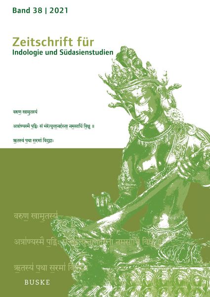 Produktbild: Zeitschrift f&uuml;r Indologie und S&uuml;dasienstudien