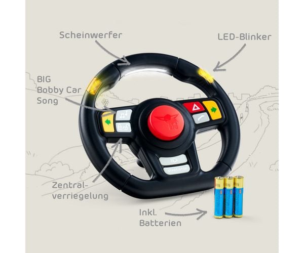 Produktbild: BIG 800055470 - Sound Wheel Lenkrad f&uuml;r BIG Bobby Cars & BIG Traktoren (ab 2010)