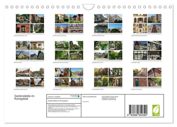 Produktbild: Gartenst&auml;dte im Ruhrgebiet (Wandkalender 2027 DIN A4 quer), CALVENDO Monatskalender
