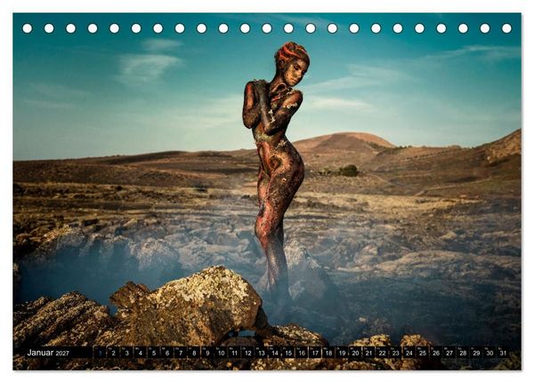 Produktbild: Naturwesen - Bodypainting K&ouml;rperlandschaften (Tischkalender 2027 DIN A5 quer), CALVENDO Monatskalender