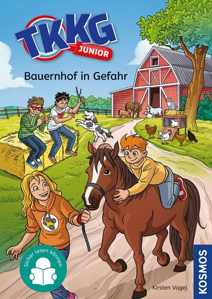 TKKG Junior, 6, Bauernhof in Gefahr, Gebundene Ausgabe von Kirsten Vogel, Kosmos Uitgevers, 9783440183014