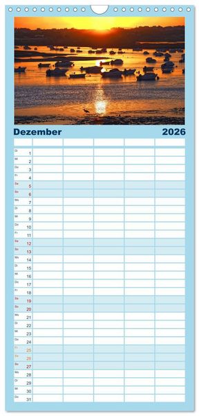 Produktbild: Familienplaner 2026 - Fischkunst und Fischergl&uuml;ck mit 5 Spalten (Wandkalender, 21 x 45 cm) CALVENDO