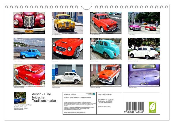 Produktbild: Austin - Eine britische Traditionsmarke (Wandkalender 2026 DIN A4 quer), CALVENDO Monatskalender
