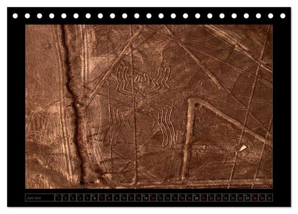 Produktbild: Die NAZCA Linien - Geheimnisvolle Figuren (Tischkalender 2026 DIN A5 quer), CALVENDO Monatskalender