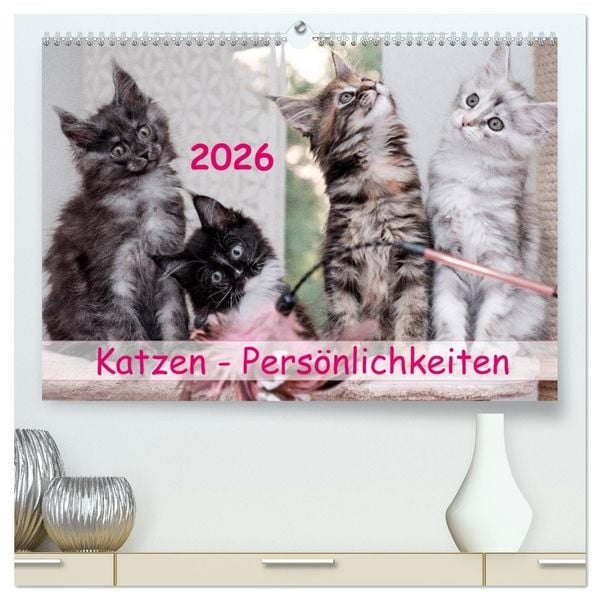 Produktbild: Katzen Pers&ouml;nlichkeiten 2026 (hochwertiger Premium Wandkalender 2026 DIN A2 quer), Kunstdruck in Hochglanz