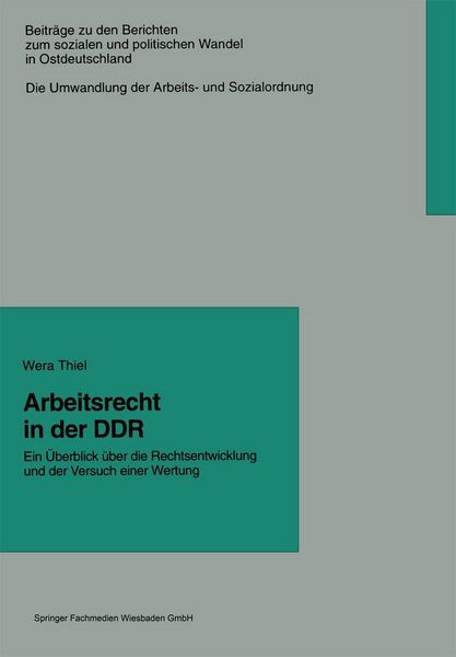 Produktbild: Arbeitsrecht in der DDR
