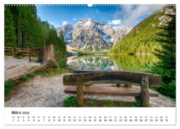 Produktbild: Sch&ouml;nste Berge der Alpen (Wandkalender 2026 DIN A2 quer), CALVENDO Monatskalender